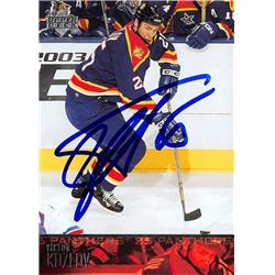 Viktor Kozlov Autographed Hockey Card - Florida Panthers, SC 2003 Upper Deck - No.81