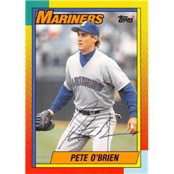 621339 Pete OBrien Autographed Baseball Card - Seattle Mariners, 67 1990 Topps Traded - No.82T Ballpoint