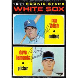 621371 Dave Lemonds & Ron Lolich Autographed Baseball Card - Chicago White Sox, 67 1971 Topps Rookie Stars - No.458 Ballpoint