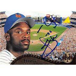 621445 Carl Everett Autographed Baseball Card - New York Mets, 67 1995 Pinnacle - No.368
