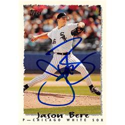 621659 Jason Bere Autographed Baseball Card - Chicago White Sox 1995 Topps - No.444