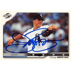 621660 Jason Bere Autographed Baseball Card - Chicago White Sox 1996 Score - No.409