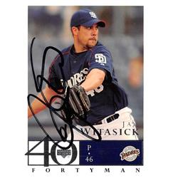 622872 Jay Witasik Autographed Baseball Card - San Diego Padres 2003 Topps Fortyman - No.651