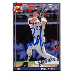 622891 Phil Nevin Autographed Baseball Card - San Diego Padres 2007 Topps - No.307