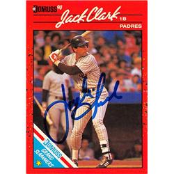 622893 Jack Clark Autographed Baseball Card - San Diego Padres 1990 Donruss Grand Slammers - No.11