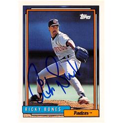 622897 Ricky Bones Autographed Baseball Card - San Diego Padres 1991 Topps - No.711