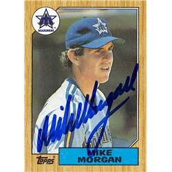 622995 Mike Morgan Autographed Baseball Card - Seattle Mariners 1987 Topps - No.546