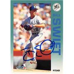 623006 Bill Swift Autographed Baseball Card - Seattle Mariners 1992 Fleer - No.294