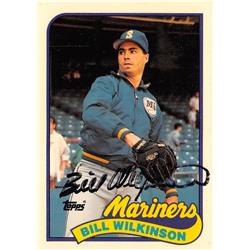 623009 Bill Wilkinson Autographed Baseball Card - Seattle Mariners 1989 Topps - No.636