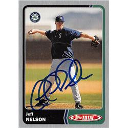 623020 Jeff Nelson Autographed Baseball Card - Seattle Mariners 2003 Topps Total Silver - No.435