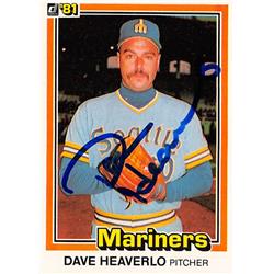 623061 Dave Heaverlo Autographed Baseball Card - Seattle Mariners 1981 Donruss - No.407