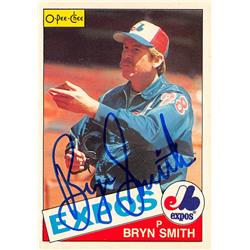 623099 Bryn Smith Autographed Baseball Card - Montreal Expos 1985 O-Pee-Chee - No.88