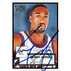 623421 Gilbert Arenas Autographed Basketball Card - Washington Wizards 2006 Topps 1952 Style - No.97 -  Autograph Warehouse