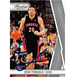 623452 Hedo Turkoglu Autographed Basketball Card - Toronto Raptors 2010 Panini Prestige - No.111