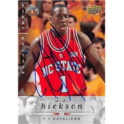 623623 J.J. Hickson Autographed Basketball Card - NC State Wolfpack 2008 Upper Deck First Edition Rookie - No.235