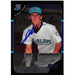 626098 Jacob Marceaux Autographed Baseball Card - Florida Marlins 2005 Bowman Chrome First Year Rookie - No.BDP92