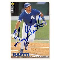 626155 Gary Gaetti Autographed Baseball Card - Kansas City Royals 1995 Upper Deck - No.456