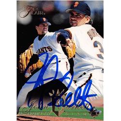 626367 John Burkett Autographed Baseball Card - San Francisco Giants 1994 Fleer Flair - No.240