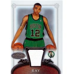587563 Allan Ray Player Worn Jersey Patch Basketball Card - Boston Celtics 2007 Bowman Sterling - No.57