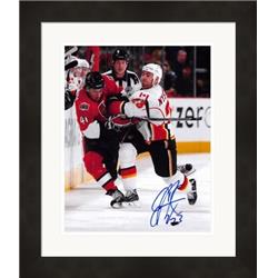597823 8 x 10 in. Eric Nystrom Autographed Photo - Calgary Flames - No.1 Matted & Framed