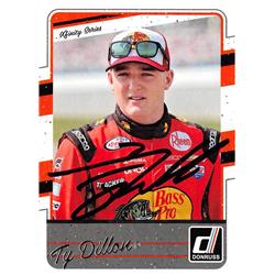 598100 Ty Dillon Autographed Trading Card - NASCAR, Auto Racing, SC 2017 Donruss Xfinity Series - No.81