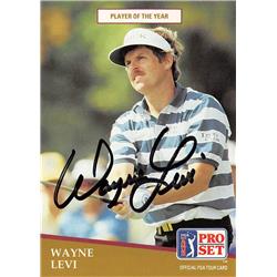 598123 Wayne Levi Autographed Golf Card - PGA Tour, Suny Oswego, SC 1991 Pro Set Player of the Year - No.283