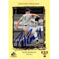 191216 Rob Ramsay Autographed Baseball Card - Boston Red Sox, FT 1999 Upper Deck Top Prospects - No.107