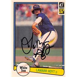 621686 Lamarr Hoyt Autographed Baseball Card - Chicago White Sox 1982 Donruss - No.117 damaged