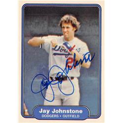 621692 Jay Johnstone Autographed Baseball Card - Los Angeles Dodgers 1982 Fleer - No.10