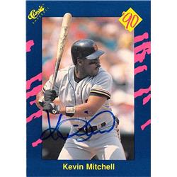 621803 Kevin Mitchell Autographed Baseball Card - San Francisco Giants 1990 Classic - No.64