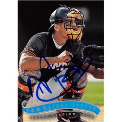 621814 Marcus Jensen Autographed Baseball Card - San Francisco Giants 1997 Topps Stadium Club - No.324