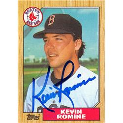 621840 Kevin Romine Autographed Baseball Card - Boston Red Sox 1987 Topps - No.121