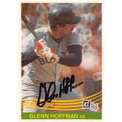621890 Glenn Hoffman Autographed Baseball Card - Boston Red Sox 1984 Donruss - No.606