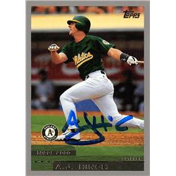 622145 A.J. Hinch Autographed Baseball Card - Oakland Athletics 2000 Topps - No.349