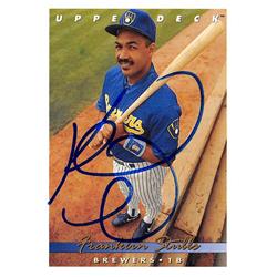 Franklin Stubbs Autographed Baseball Card - Milwaukee Brewers 1993 Upper Deck - No.269
