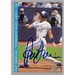 622767 Pat Tabler Autographed Baseball Card - Toronto Blue Jays 1993 Fleer - No.700
