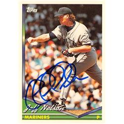 623019 Jeff Nelson Autographed Baseball Card - Seattle Mariners 1994 Topps - No.24