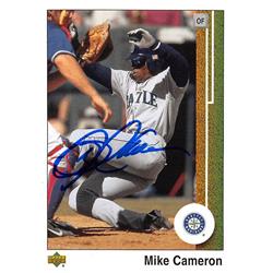 623031 Mike Cameron Autographed Baseball Card - Seattle Mariners 2002 Upper Deck - No.34