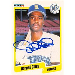 623047 Darnell Coles Autographed Baseball Card - Seattle Mariners 1990 Fleer - No.509