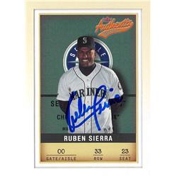 623058 Ruben Sierra Autographed Baseball Card - Seattle Mariners 2002 Fleer Authentic - No.33