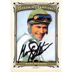 623237 Gary Stevens Autographed Card - Horse Racing, Jockey 2013 Upper Deck Goodwin Champions - No.120