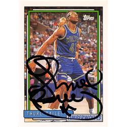 623312 Thurl Bailey Autographed Basketball Card - Minnesota Timberwolves 1992 Topps - No.59