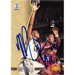 623680 Malik Rose Autographed Basketball Card - Drexel Dragons 1996 Scoreboard Rookie - No.13