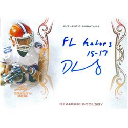 624473 DeAndre Goolsby Autographed Football Card - Florida Gators 2018 Leaf Trinity Rookie FL Gators 15-17 - No.ADG2