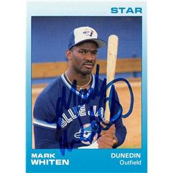 624530 Mark Whiten Autographed Baseball Card - Toronto Dunedin Blue Jays 1988 Star - No.21 Minor League