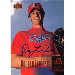 624593 Donald Levinski Autographed Baseball Card - Montreal Expos 2001 Upper Deck - No.37 Rookie
