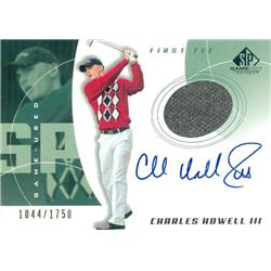 624744 Charles Howell Autographed Player Worn Shirt Patch Golf Card - PGA, Oklahoma State Cowboys 2002 Upper Deck SP Game Used - No.62 LE 1044-1750