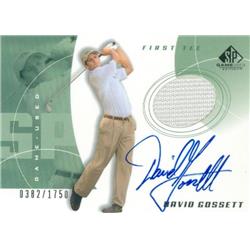 David Gossett Autographed Player Worn Shirt Patch Golf Card - PGA, University of Texas At Austin 2002 Upper Deck SP Game Used - No.63 LE 382-1750