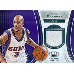 625044 Stephon Marbury Player Worn Jersey Patch Basketball Card - Phoenix Suns 2019 Panini Crown Royale - No.JSM