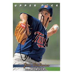 Jim DeShaies Autographed Baseball Card - Minnesota Twins 1993 Upper Deck - No.648